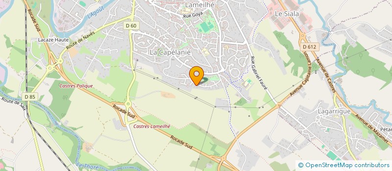 localisation de l'entreprise R.G.  CASTRES