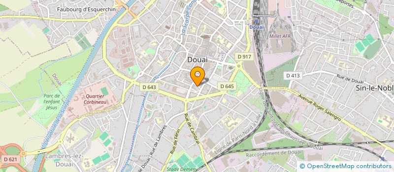 localisation de l'entreprise R.G. à DOUAI