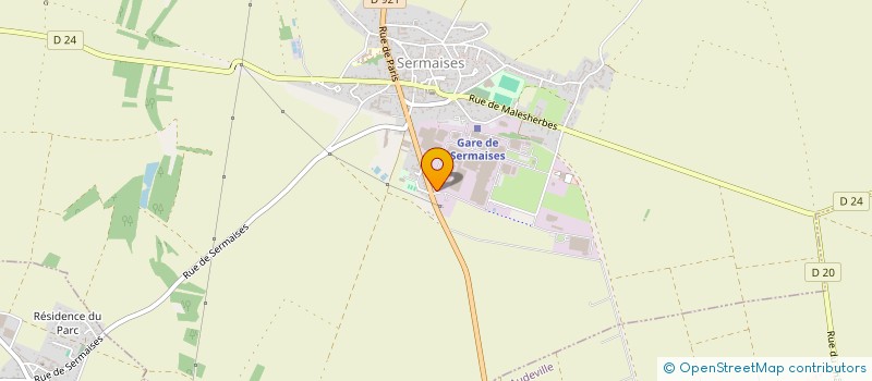 localisation de l'entreprise R.G AUTO à SERMAISES