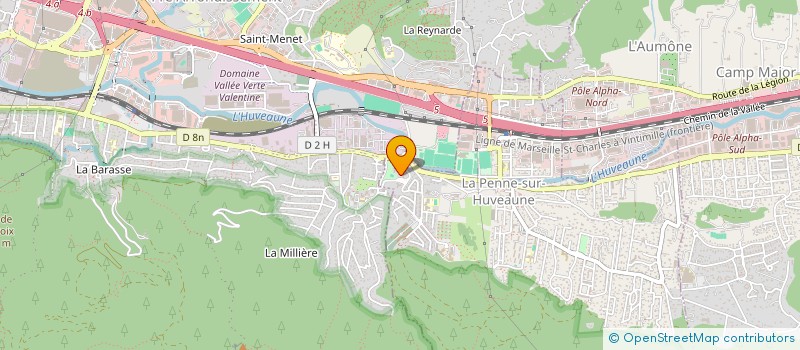 localisation de l'entreprise R G B 13  LA PENNE SUR HUVEAUNE