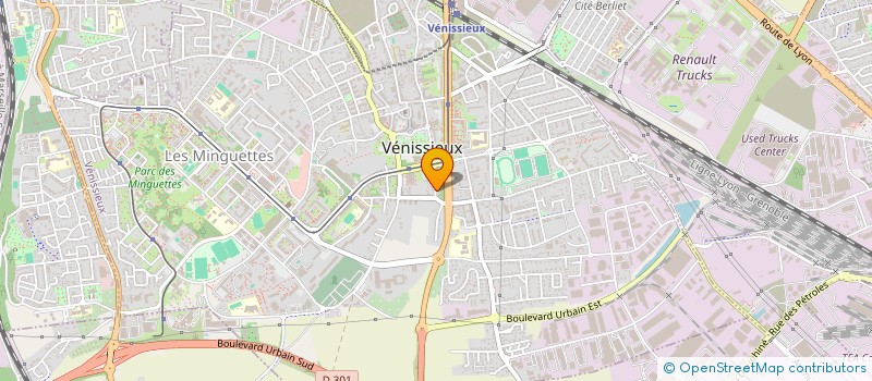 localisation de l'entreprise R.G.B.  VENISSIEUX