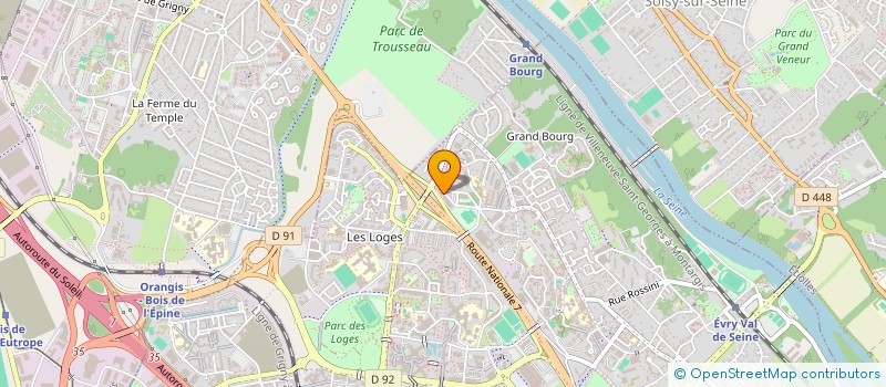 localisation de l'entreprise R.G BATIMENT à EVRY-COURCOURONNES