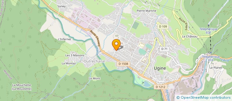 localisation de l'entreprise R G D à UGINE