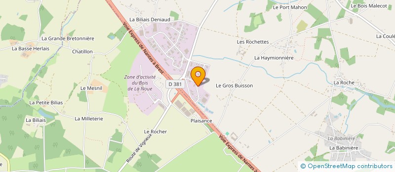 localisation de l'entreprise R G DIFFUSION SARL à VIGNEUX-DE-BRETAGNE