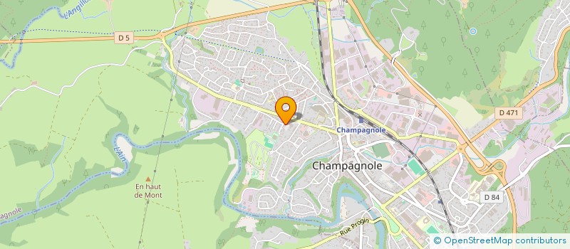 localisation de l'entreprise R.G. DIFFUSSION à CHAMPAGNOLE