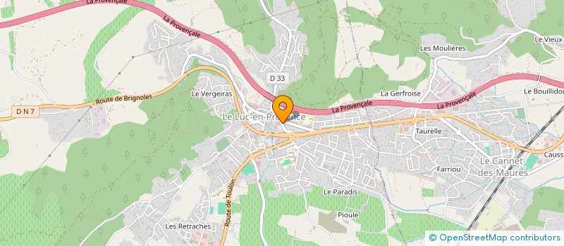 localisation de l'entreprise R.G. DISTRIBUTION à LE LUC