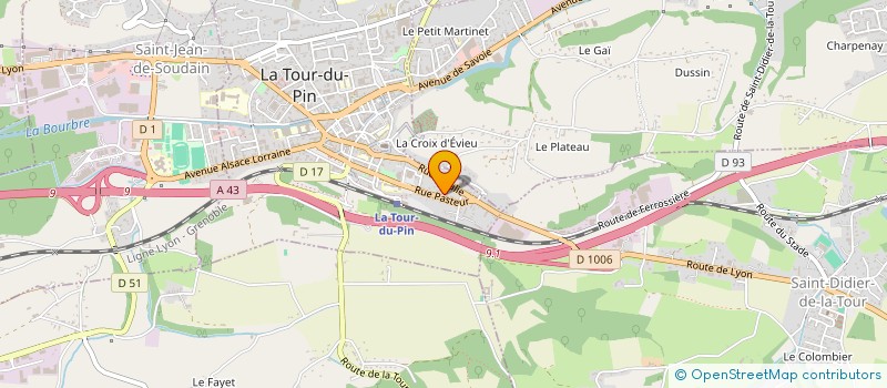 localisation de l'entreprise R.G.E 38 à ROCHETOIRIN