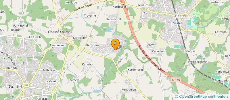 localisation de l'entreprise R G EVENT  GUIDEL