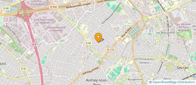 localisation de l'entreprise R.G.G. TRANS à AULNAY-SOUS-BOIS