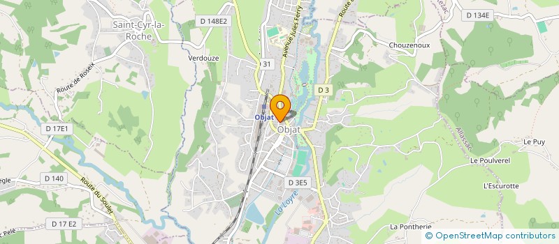 localisation de l'entreprise R.G HOLDING  OBJAT