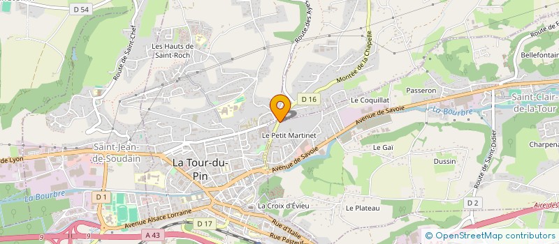 localisation de l'entreprise R.G.I.  SAINT-CLAIR-DE-LA-TOUR