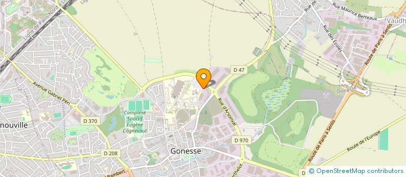 localisation de l'entreprise R.G. INCENDIE à GONESSE