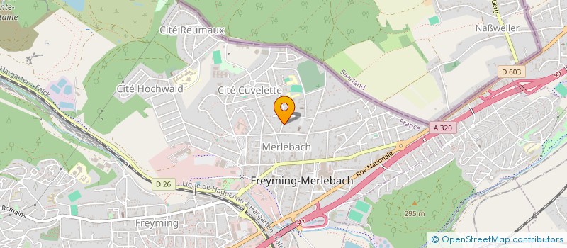 localisation de l'entreprise R & G INVEST  FREYMING-MERLEBACH