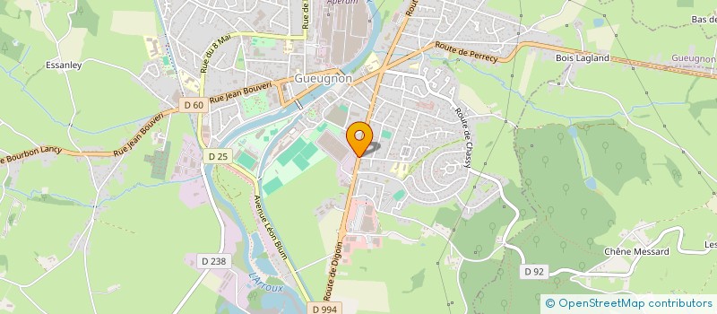 localisation de l'entreprise R.G.R.  GUEUGNON