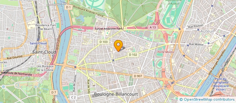 localisation de l'entreprise R&G SPORT à BOULOGNE-BILLANCOURT