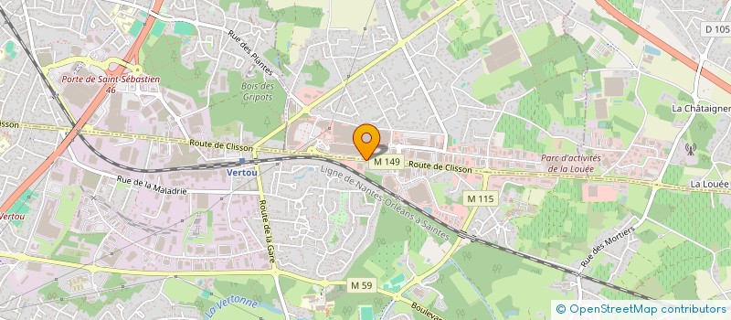 localisation de l'entreprise R GELEC à VERTOU