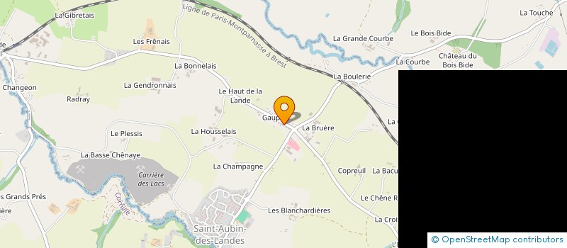 localisation de l'entreprise R.H.  SAINT-AUBIN-DES-LANDES