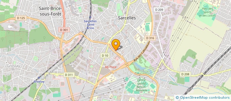 localisation de l'entreprise R.H CONSTRUCTIONS à SARCELLES