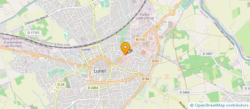 localisation de l'entreprise R.H.DIFFUSION à LUNEL
