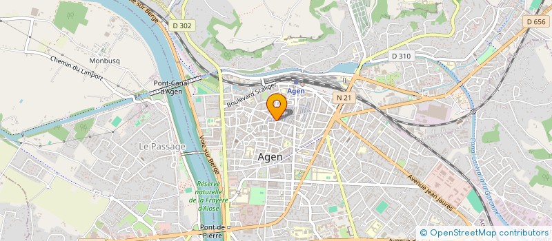 localisation de l'entreprise R.H GRAND SUD à AGEN