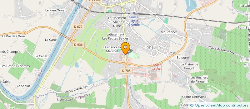 localisation de l'entreprise R H L B INVESTISSEMENT  PINEUILH