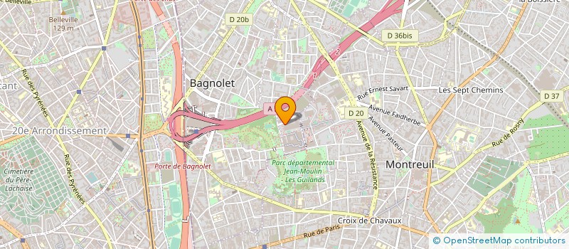 localisation de l'entreprise R.H.O.D.E.S à BAGNOLET