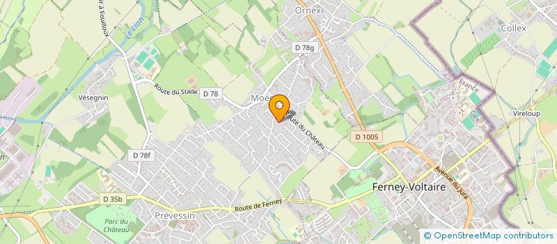 localisation de l'entreprise R.H.R  PREVESSIN-MOENS