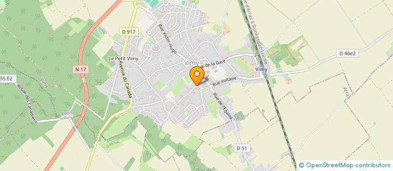 localisation de l'entreprise R.H. RENOVATION DE L'HABITAT  VIMY