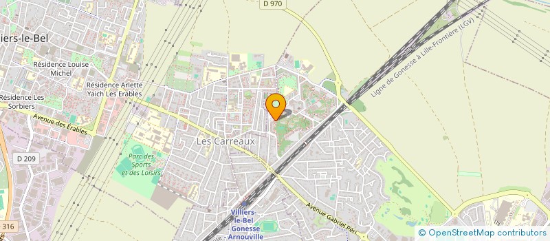 localisation de l'entreprise R H TECH à GONESSE