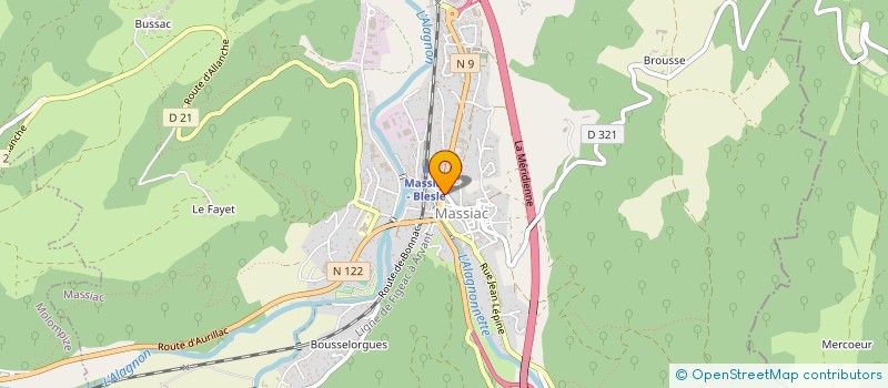 localisation de l'entreprise R-HABITAT à MASSIAC