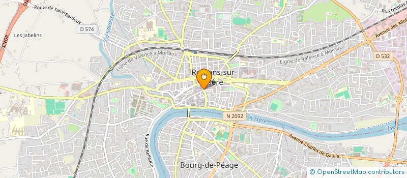 localisation de l'entreprise R.I.O.  ROMANS-SUR-ISERE