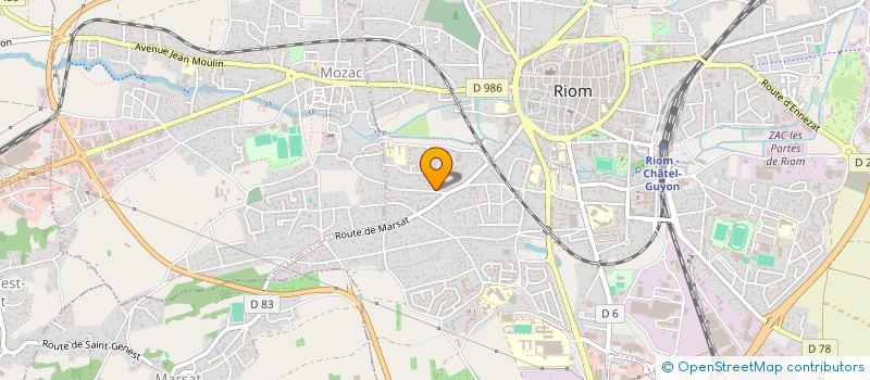 localisation de l'entreprise R.I.O.  RIOM