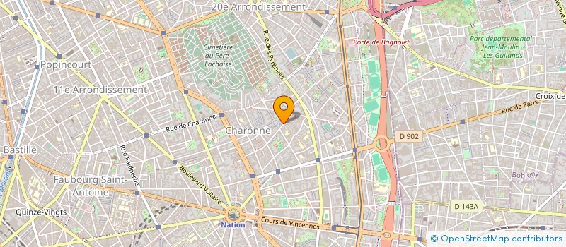 localisation de l'entreprise R.I.X.  PARIS