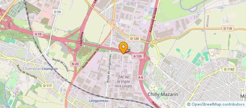 localisation de l'entreprise R J A SERRURERIE  CHILLY-MAZARIN