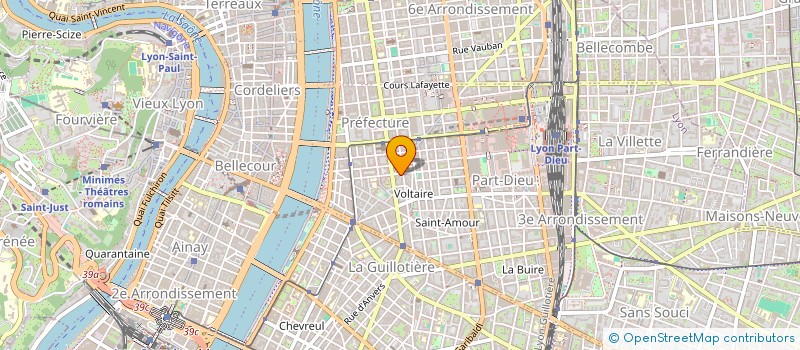 localisation de l'entreprise R&J COURTAGE LYON VENDOME  LYON