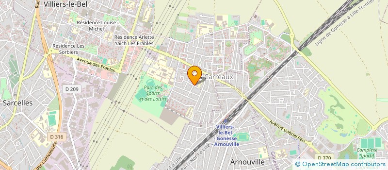 localisation de l'entreprise R.J.D  VILLIERS-LE-BEL