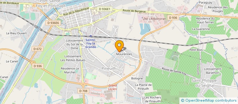 localisation de l'entreprise R-J ET FRERES  LE BOUSCAT