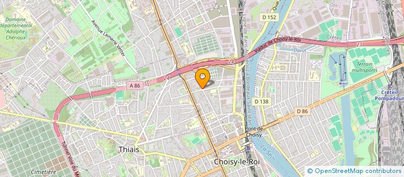 localisation de l'entreprise R&J GESTION PRO'BAT à CHOISY-LE-ROI