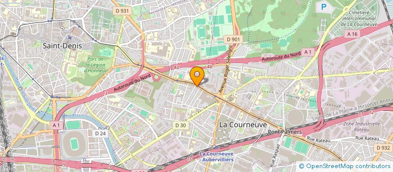 localisation de l'entreprise R J H TRANSPORT à LA COURNEUVE