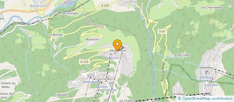 localisation de l'entreprise R.J.L.K.  LA PLAGNE TARENTAISE