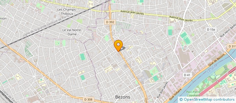 localisation de l'entreprise R.J.M. 95 à BEZONS