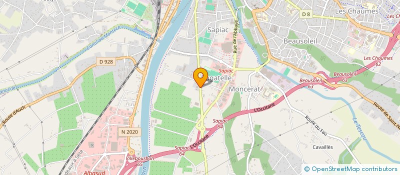 localisation de l'entreprise R.J.P.  MONTAUBAN