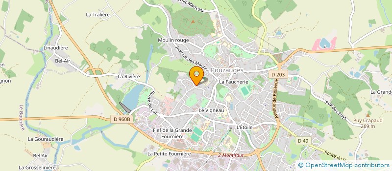 localisation de l'entreprise R.J. SERVICES  POUZAUGES