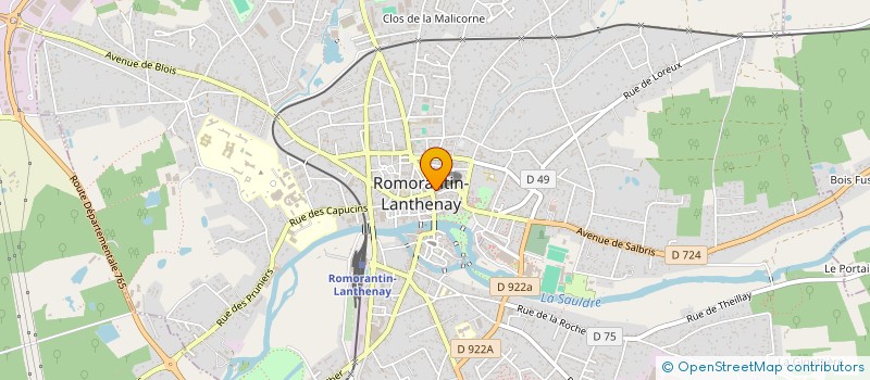localisation de l'entreprise R & K COIFFURE à ROMORANTIN-LANTHENAY