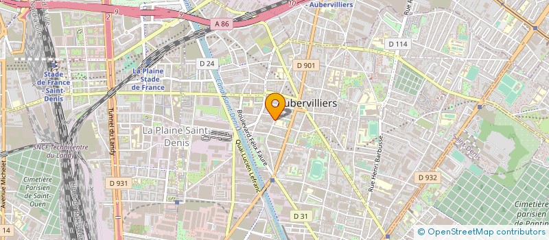 localisation de l'entreprise R K RENOVE  AUBERVILLIERS