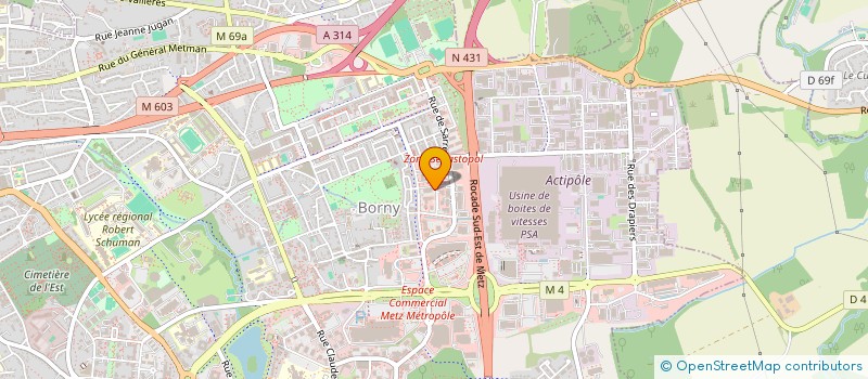 localisation de l'entreprise R.K. SARL  METZ