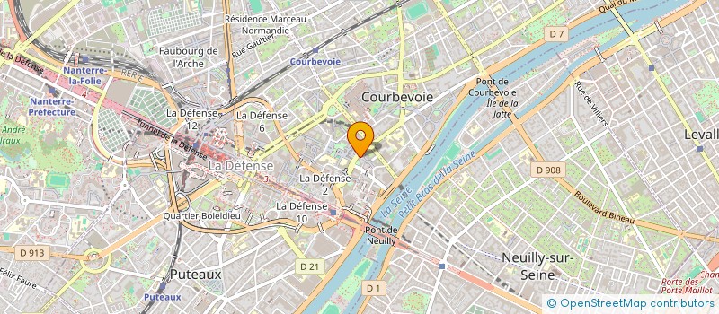 localisation de l'entreprise R.K. TRANSPORTS à COURBEVOIE
