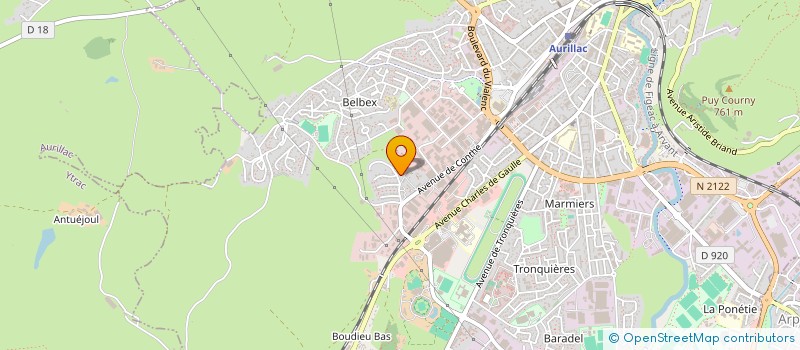localisation de l'entreprise R.L. 15 à AURILLAC