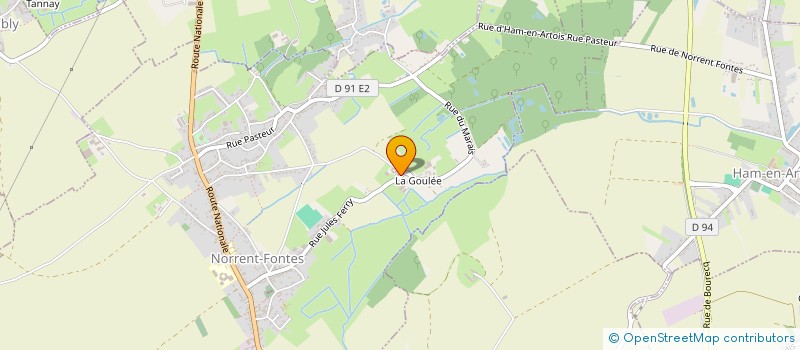 localisation de l'entreprise R.L.  NORRENT-FONTES