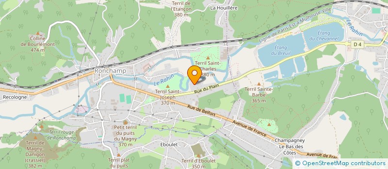 localisation de l'entreprise R.L. AUTO  RONCHAMP